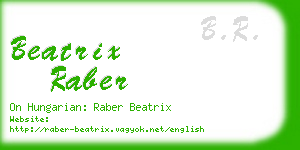 beatrix raber business card